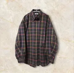 UNIQLO U ユニクロ ツイルオーバーサイズチェックシャツ L サイズ