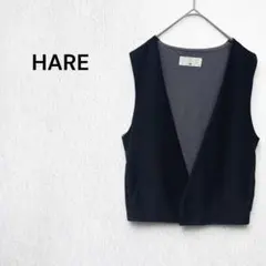 ハレ HARE ベスト ジレ ブラック 黒 M ポケット付き 綿100%のサムネイル