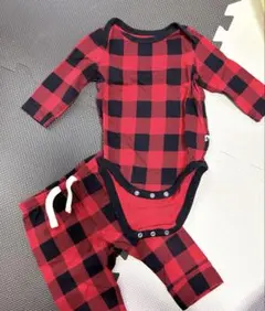 GAP セットアップ 3-6M 赤黒チェック