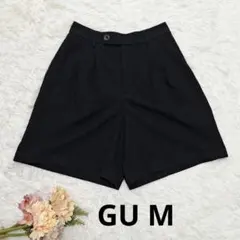 GU Wタックショートパンツ ブラック M
