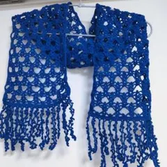 未使用 ハンドメイド 手編み マフラー ストール スカーフ かぎ針編み 春夏