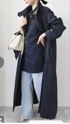 スタンドカラー トレンチコート