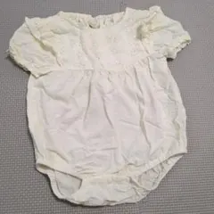 バースデイ　テータテート　コットンフリルレースロンパース　80サイズ