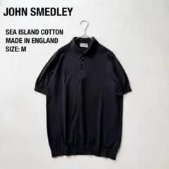 美品✨ジョンスメドレー ニットポロ シーアイランド綿 M 黒のサムネイル