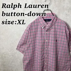 Ralph LaurenラルフローレンBDシャツ半袖刺繍ポニーロゴn05002