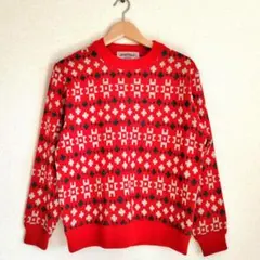 JOHNBULL レナウン　柄ニット　クリスマス　レトロニット　ヴィンテージ風