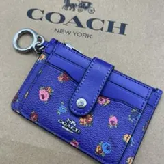 COACH コーチ パスケース 定期入れ 花柄 パープルC9933
