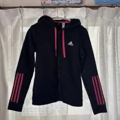 adidas ジップパーカー上下セット黒/ピンク　平成　archive 00s