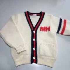 レア日本製　ミキハウス　 カーディガン　アイボリー 110cm 　平成レトロ