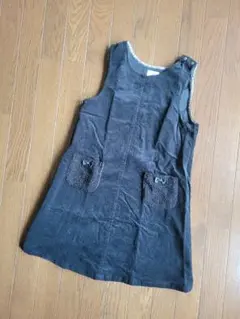 3can4on コーデュロイワンピース140