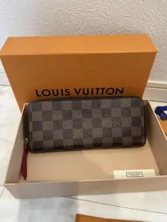 【箱付き美品】ルイヴィトン ダミエ ポルトフォイユクレマンス 長財布