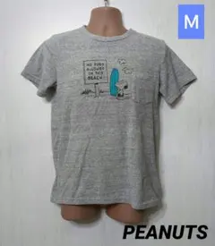 coen別注 ピーナッツ　スヌーピー パイルサーフTシャツ　Medium　グレー