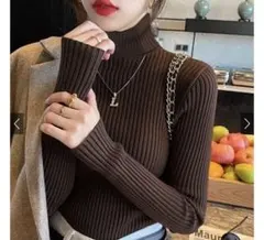 グレイル　タートルネックリブニットトップス[k8534v]