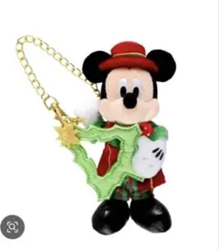 新品❗️ミッキーのぬいぐるみバッジ /公式/クリスマス限定品(2022)/タグ付き