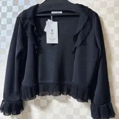 新品 SCOT CLUB ラメ入り フリルボレロ 長袖 ブラックのサムネイル