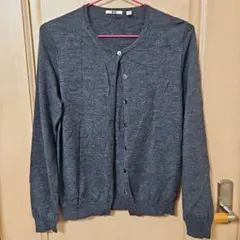 UNIQLO　ユニクロ　ウール100%　カーディガン　L　オフィスカジュアル