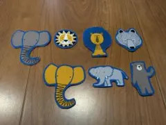 北欧風動物モチーフワッペン7個セット