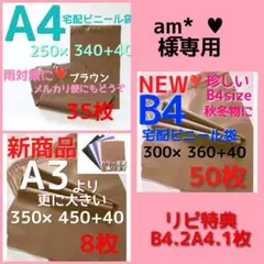 a_m* ♥様専用　⭐️宅配ビニール袋 b4 メルカリ便配送袋 メルカリストア