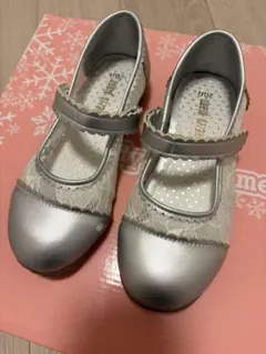 メゾピアノ　フォーマルシューズ　20cm シルバー