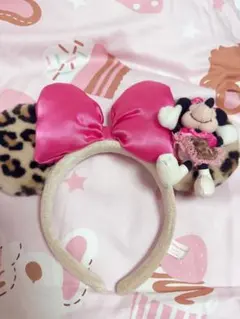 ミニーヒョウ柄カチューシャ