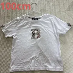 BURBERRY LONDON 半袖Tシャツ 110A 白 ノバチェック Bロゴのサムネイル