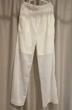 JEANASIS グロッシーメッシュパンツ ホワイトのサムネイル