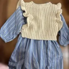 petit main ストライプワンピース