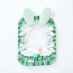 和カフェメイドなうさぎちゃん　緑　トレカケースデコ　硬質カードケースデコ　うさ耳
