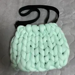チャンキーニット　マンドゥバッグ　ハンドメイド