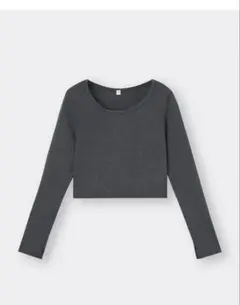 ウォッシュドリブクロップドT ダークグレー