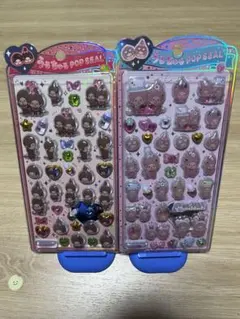 【正規品】うるちゅるポップシール　もんちっち　2枚セット