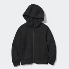 ユニクロ　ドライスウェットフルジップパーカー　140 ブラック