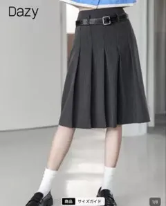 SHEIN Dazy ダークグレー プリーツスカート