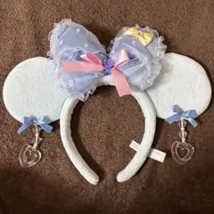 ディズニー ミニー イヤリング カチューシャ 水色