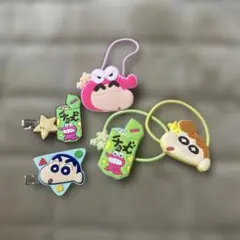 クレヨンしんちゃん ヘアクリップ　ヘアゴム　セット