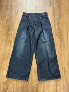 しっぽ様専用⭐︎北欧暮らしの道具店インタックのワイドデニム　インディゴＭサイズ
