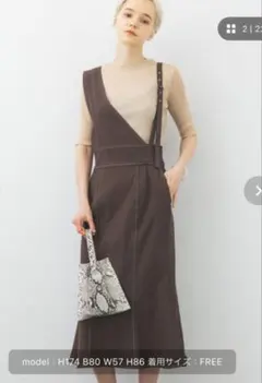 【STUDIOUS】アシメジャンパースカート　ワンピース　キャミワンピースのサムネイル
