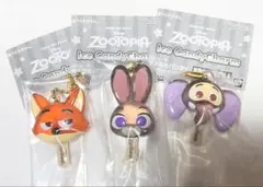 ズートピア　アイスキャンディチャーム　ニック、ジュディ、フィニック　3個セット