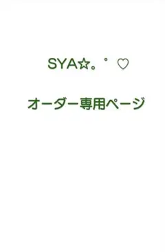 SYA☆。°♡さん　オーダー専用ページ