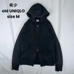 希少 old UNIQLO ダブルジップ パーカー フーディー スウェット