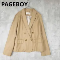 ページボーイ　テーラード　ジャケット　キャメル　ブラウン　ダブル　長袖　春秋冬
