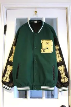 ヴィンテージ 異素材スタジャン デカワッペンロゴ アウター ジャケット