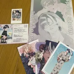 春の嵐とモンスター　野良猫と狼　 クリアファイルとポストカードセット