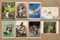 猫のダヤンのイラストポストカード7枚セット