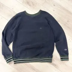 Champion Reverse 青タグ　リブライン　配色スウェット　XL コン