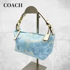 COACH コーチ シグネチャー アクセサリーポーチ レザー ワンショルダー