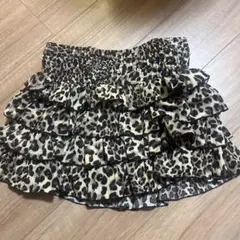 ヒョウ柄フリルミニスカート