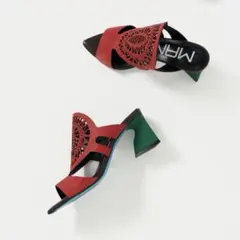 MANA 573067 レザーカットサンダル ミュールのサムネイル
