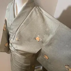 S*す様 A48⭐️洗える着物　小紋　着物　袷　花柄　逸品