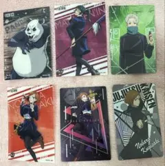 呪術廻戦 高専東京校カード６枚セット(釘崎野薔薇・パンダ・禅院真希・狗巻棘)